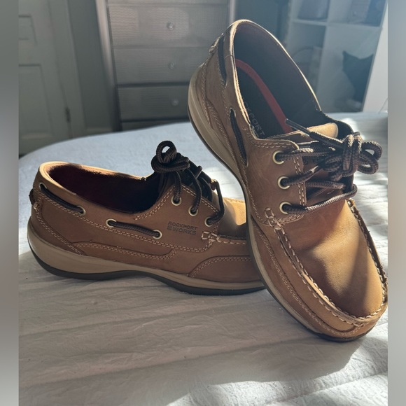 Rockport work shoes, M8, steel toe, Sperry style - Picture 1 of 7
